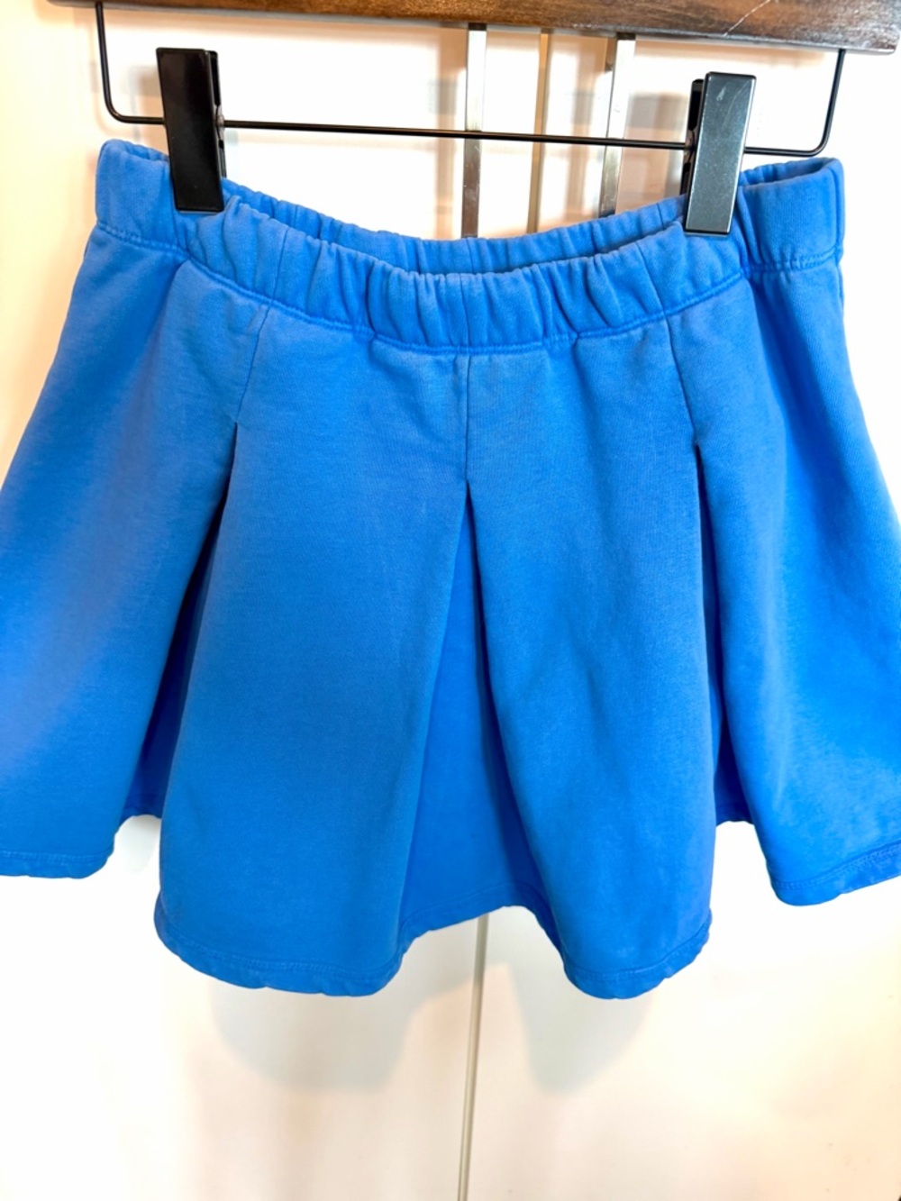 $150 Monrow NWOT Blue Embroidered Luxury Premium Cotton Tennis Skirt